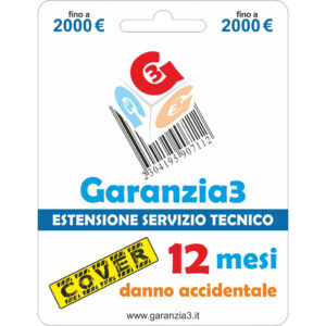 Garanzia Danni Accidentali 12 Mesi fino a 2000€